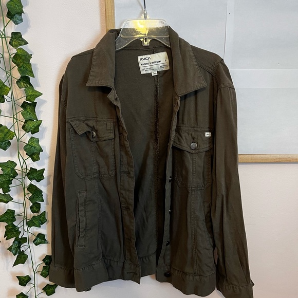 Dark Green RCVA Button Up Jacket - Picture 4 of 7